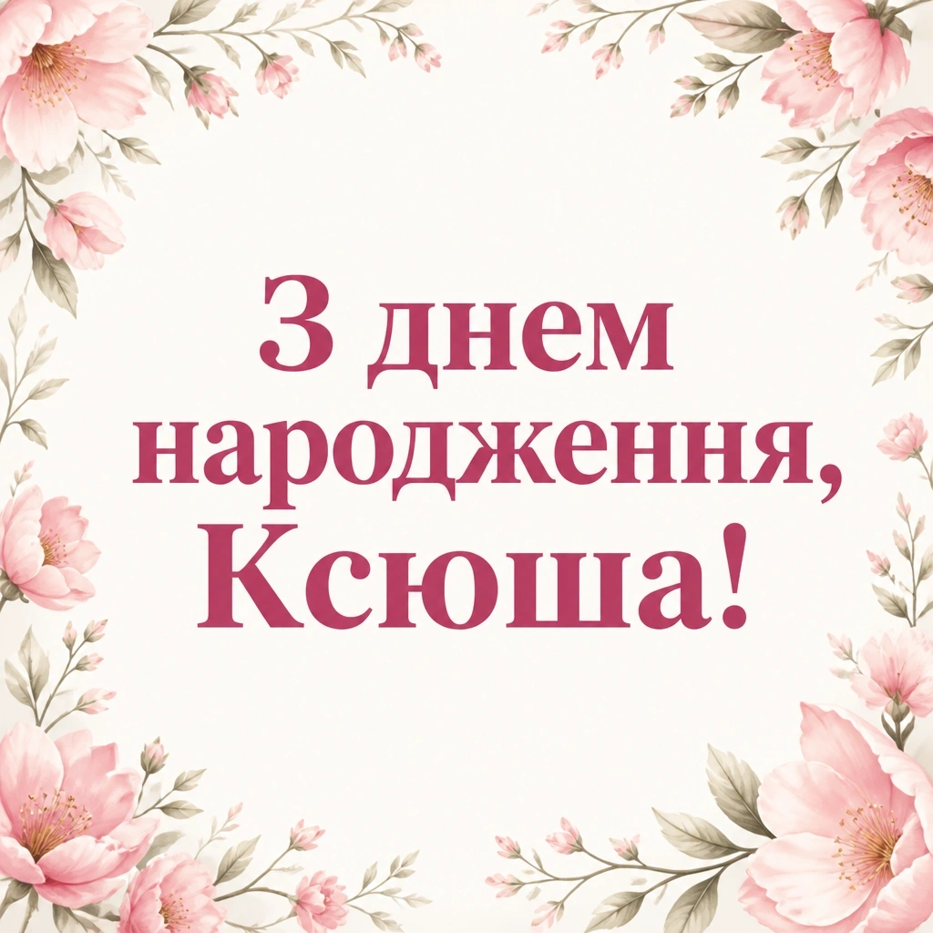 з днем народження ксюша