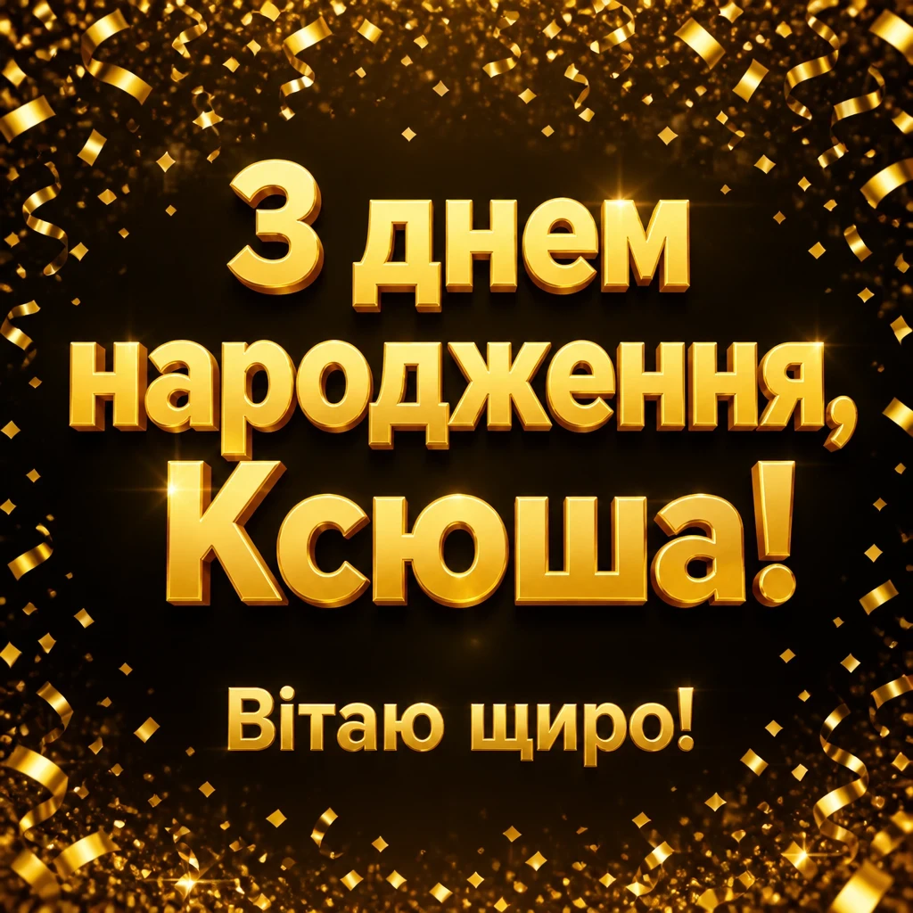 з днем народження ксюша