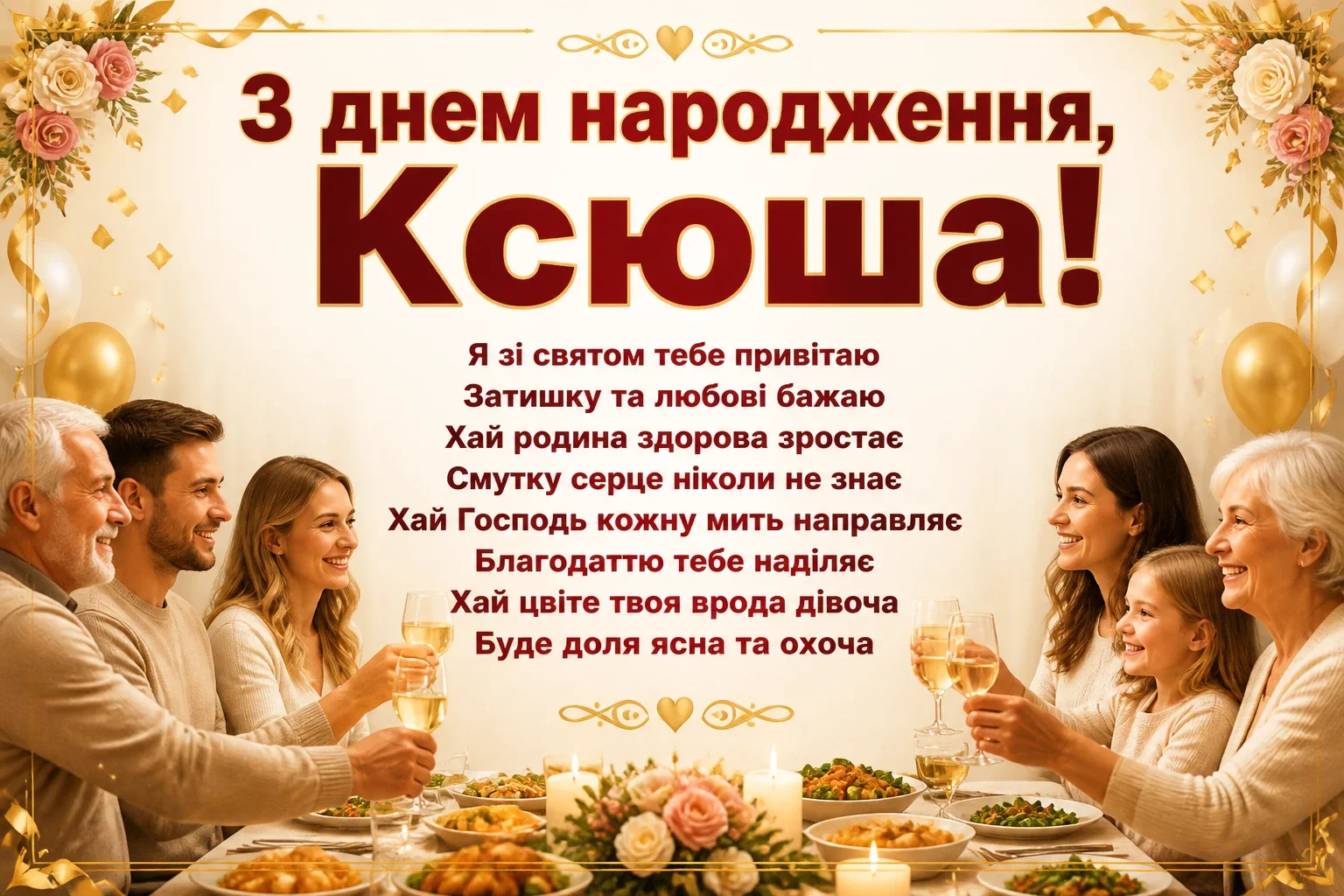 з днем народження ксюша