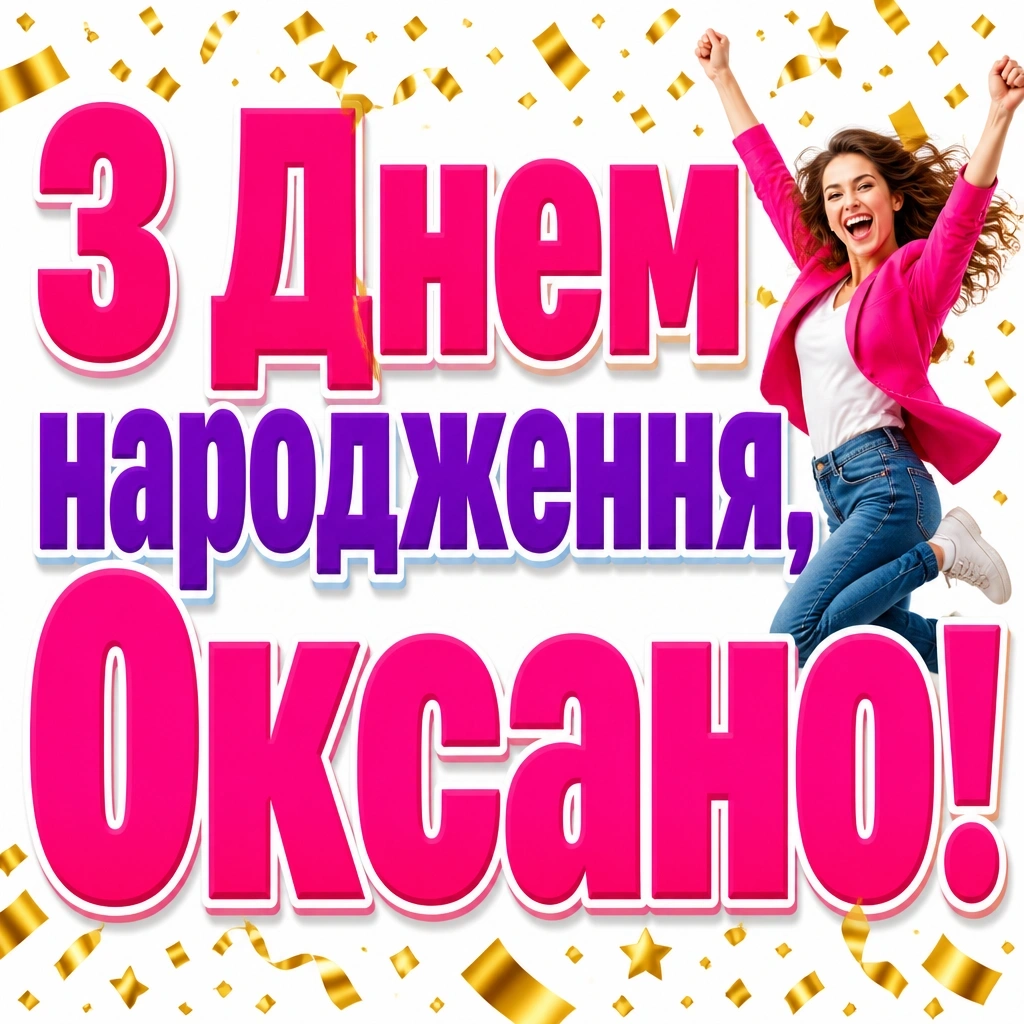 з днем народження оксана картинки