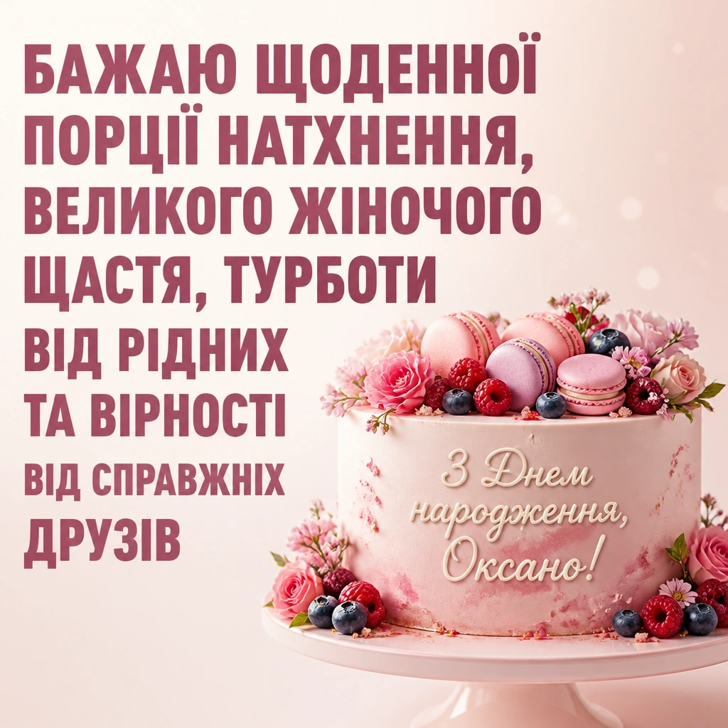 з днем народження оксана картинки