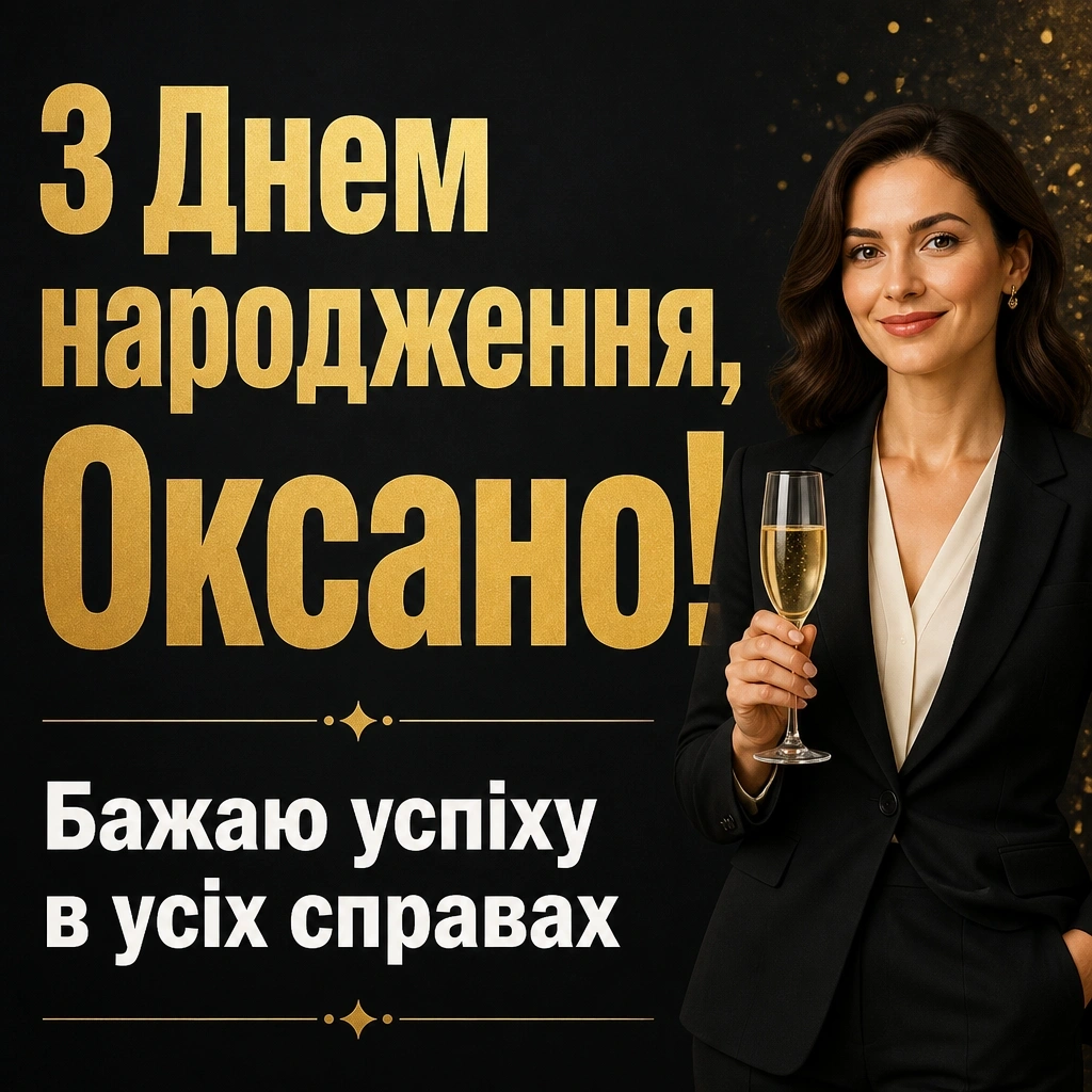 з днем народження оксана картинки