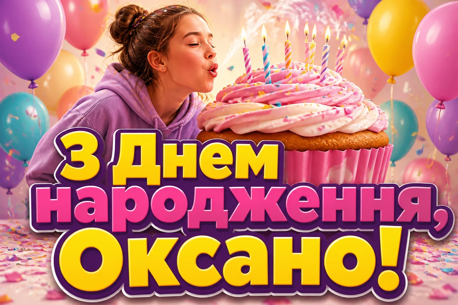 з днем народження оксана картинки
