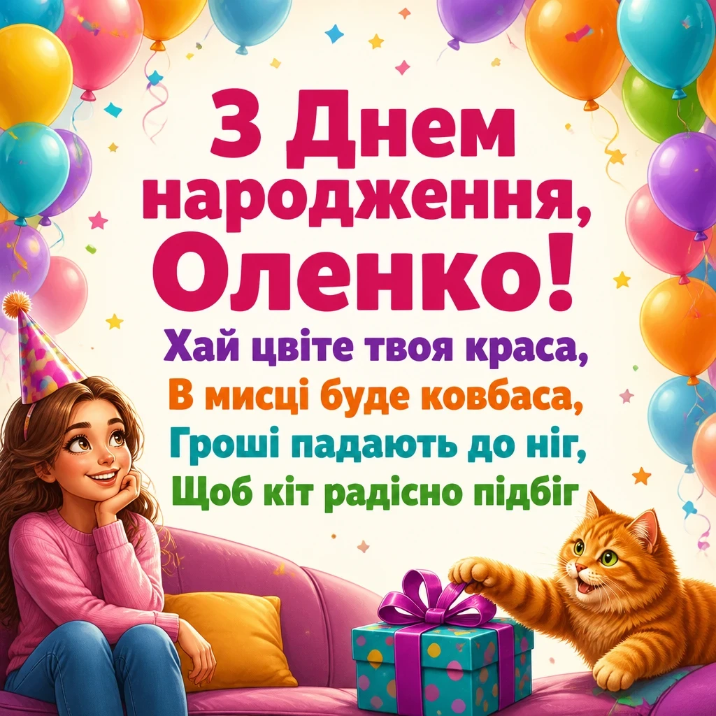 з днем народження олена картинки