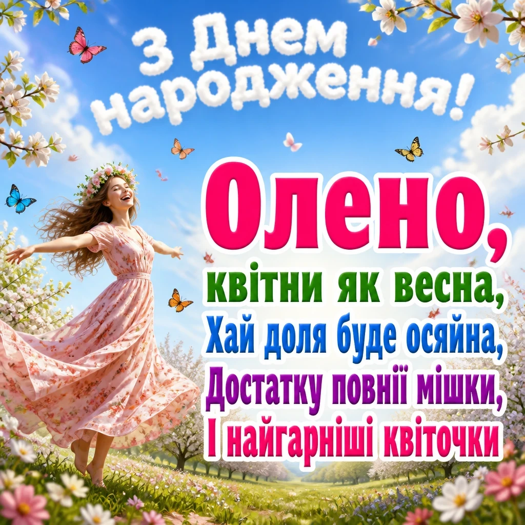 з днем народження олена картинки