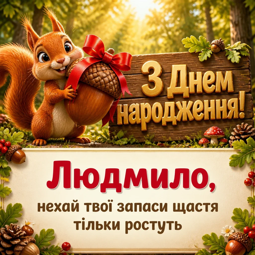 з днем народження людмила
