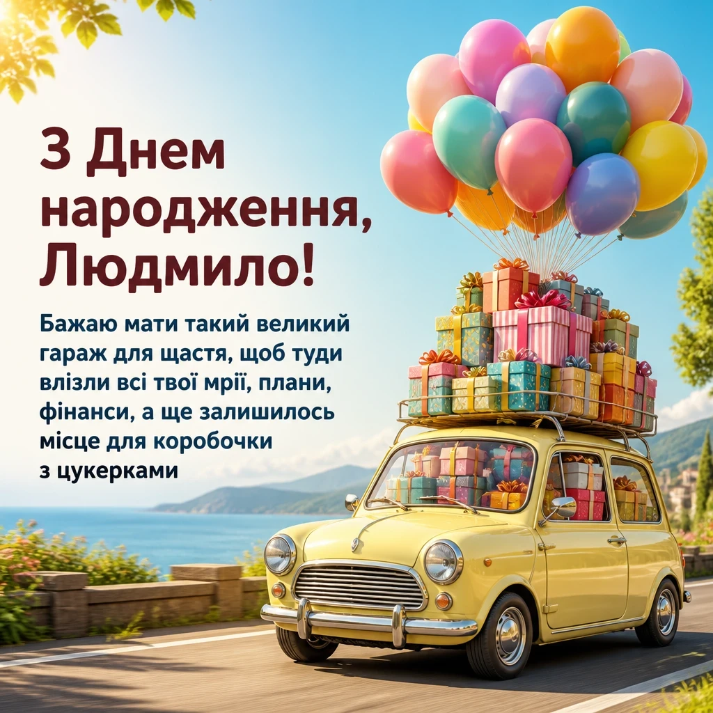 з днем народження людмила