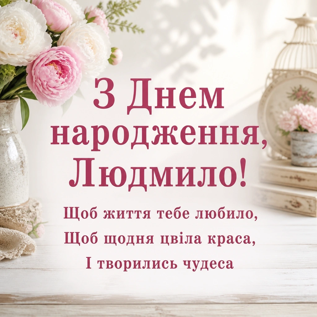 з днем народження людмила