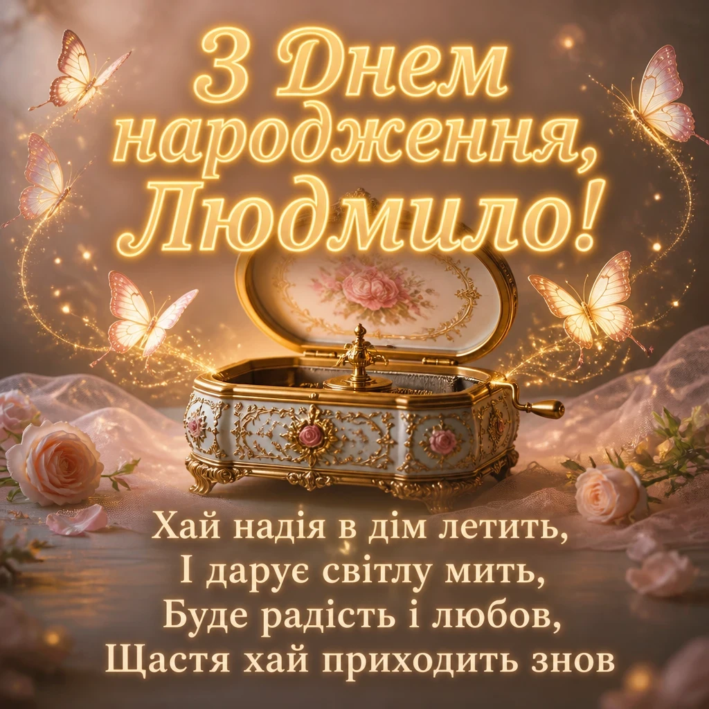 з днем народження людмила