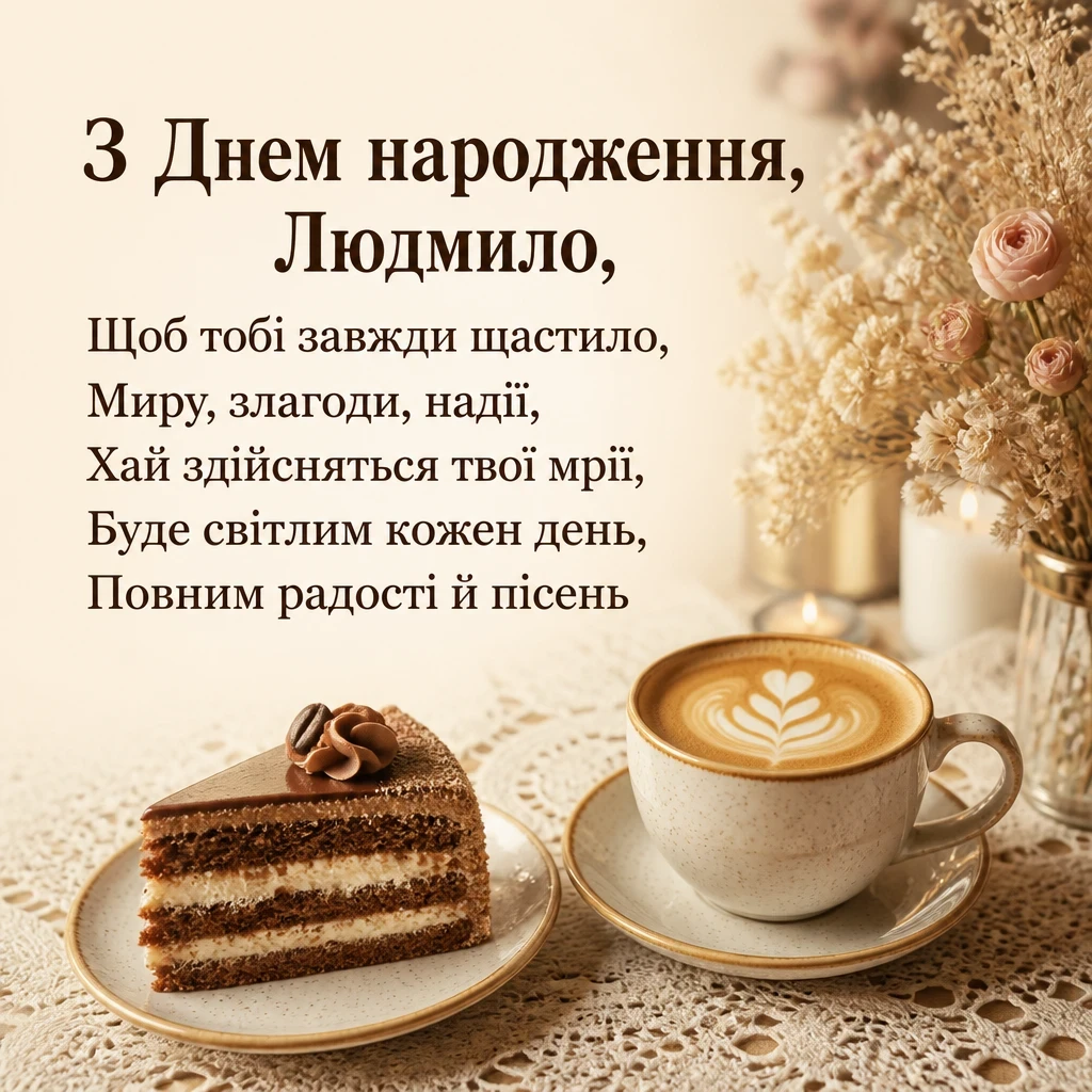 з днем народження людмила