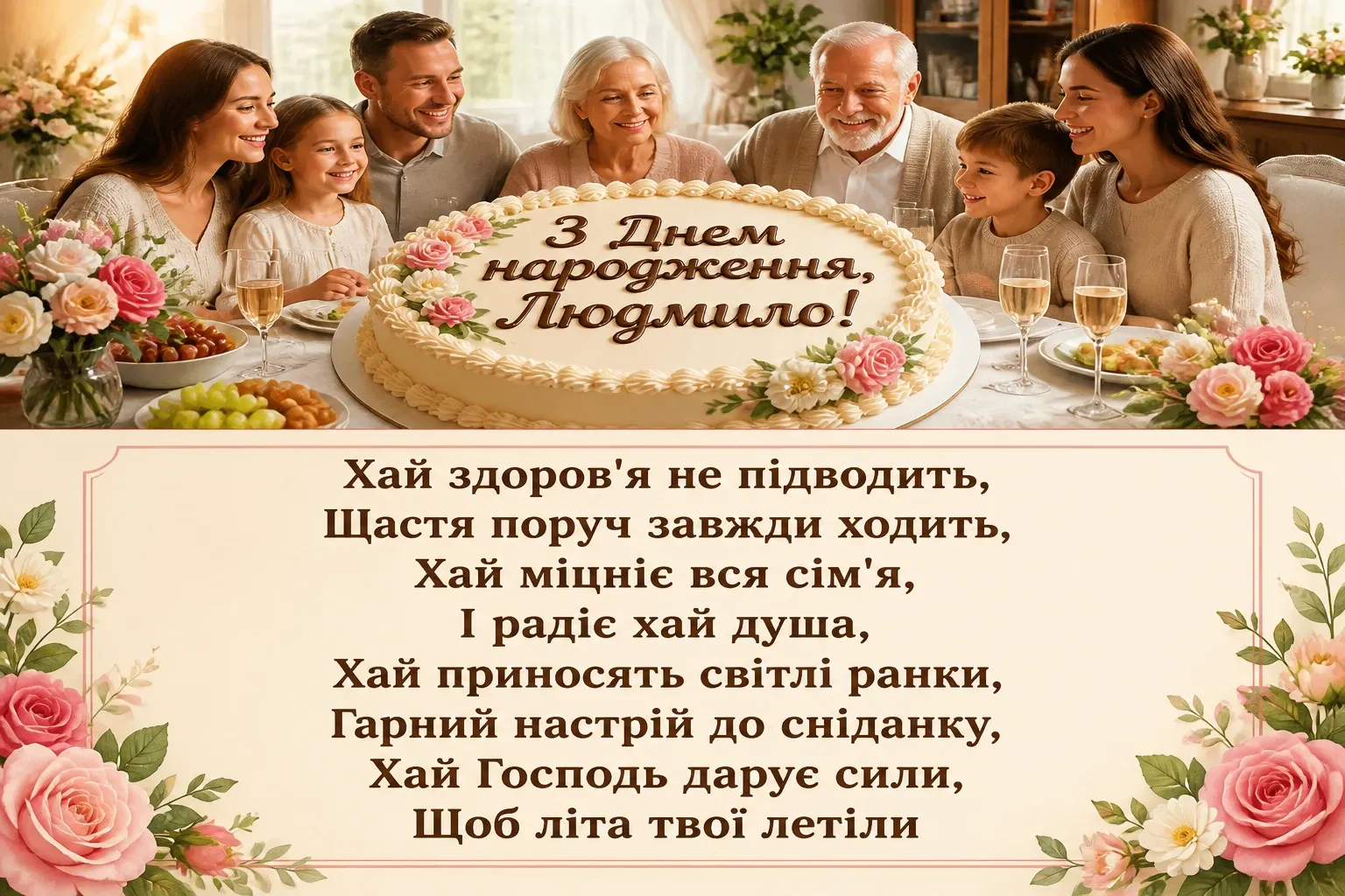 з днем народження людмила