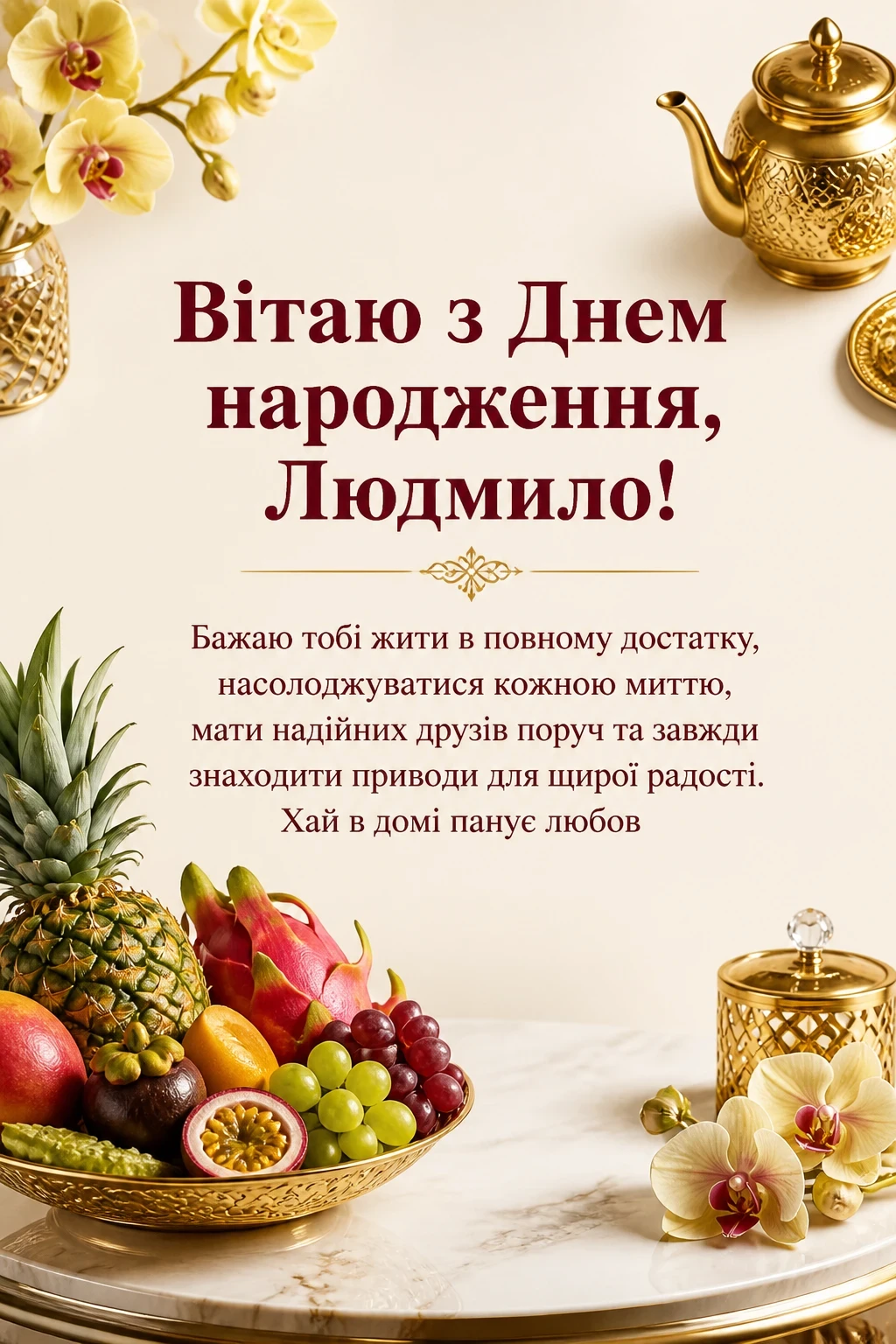 з днем народження людмила