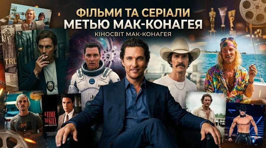 Кращі фільми та серіали Метью Мак-Конагея